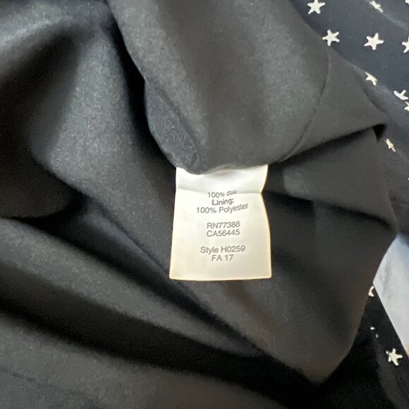 Madewell Starry Night Long Sleeve Silk Dress - Picture 4 of 5